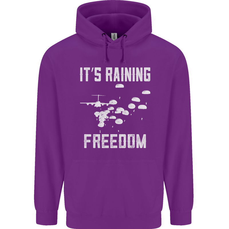 Freedom Parachute Regiment Para 1 2 3 4 SAS Mens 80% Cotton Hoodie Purple