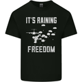 Freedom Parachute Regiment Para 1 2 3 4 SAS Mens Cotton T-Shirt Tee Top Black