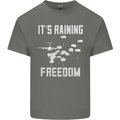 Freedom Parachute Regiment Para 1 2 3 4 SAS Mens Cotton T-Shirt Tee Top Charcoal