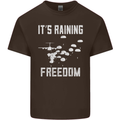 Freedom Parachute Regiment Para 1 2 3 4 SAS Mens Cotton T-Shirt Tee Top Dark Chocolate