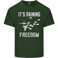 Freedom Parachute Regiment Para 1 2 3 4 SAS Mens Cotton T-Shirt Tee Top Forest Green