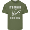 Freedom Parachute Regiment Para 1 2 3 4 SAS Mens Cotton T-Shirt Tee Top Military Green