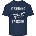 Freedom Parachute Regiment Para 1 2 3 4 SAS Mens Cotton T-Shirt Tee Top Navy Blue