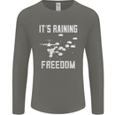 Freedom Parachute Regiment Para 1 2 3 4 SAS Mens Long Sleeve T-Shirt Charcoal