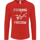Freedom Parachute Regiment Para 1 2 3 4 SAS Mens Long Sleeve T-Shirt Red
