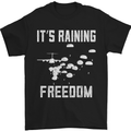 Freedom Parachute Regiment Para 1 2 3 4 SAS Mens T-Shirt Cotton Gildan Black