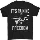Freedom Parachute Regiment Para 1 2 3 4 SAS Mens T-Shirt Cotton Gildan Black
