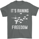 Freedom Parachute Regiment Para 1 2 3 4 SAS Mens T-Shirt Cotton Gildan Charcoal