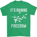 Freedom Parachute Regiment Para 1 2 3 4 SAS Mens T-Shirt Cotton Gildan Irish Green