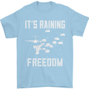 Freedom Parachute Regiment Para 1 2 3 4 SAS Mens T-Shirt Cotton Gildan Light Blue