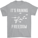 Freedom Parachute Regiment Para 1 2 3 4 SAS Mens T-Shirt Cotton Gildan Sports Grey