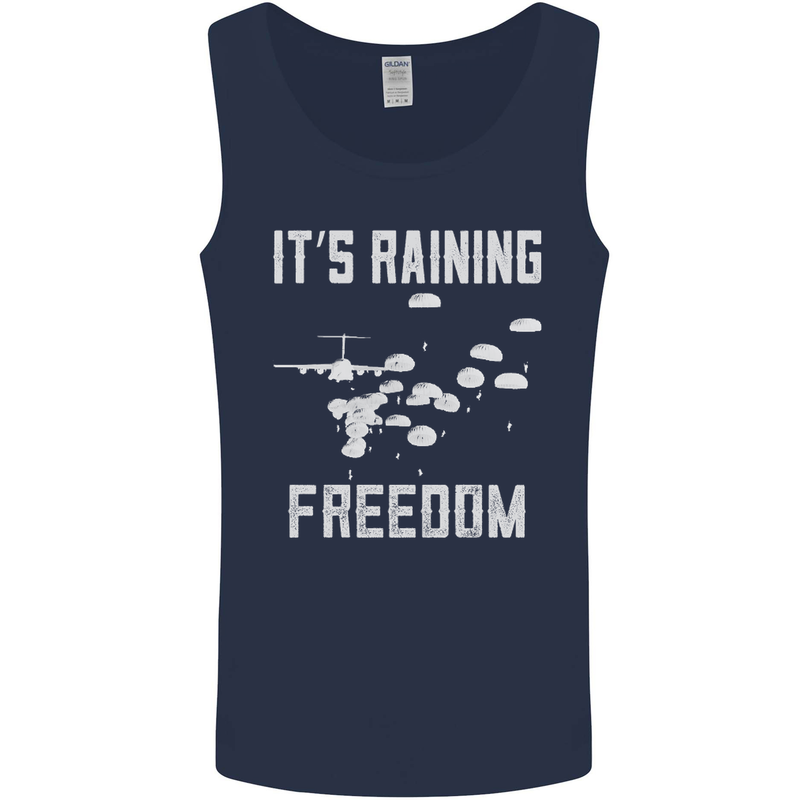Freedom Parachute Regiment Para 1 2 3 4 SAS Mens Vest Tank Top Navy Blue