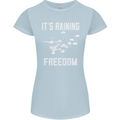 Freedom Parachute Regiment Para 1 2 3 4 SAS Womens Petite Cut T-Shirt Light Blue