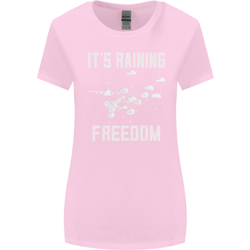 Freedom Parachute Regiment Para 1 2 3 4 SAS Womens Wider Cut T-Shirt Light Pink