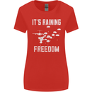 Freedom Parachute Regiment Para 1 2 3 4 SAS Womens Wider Cut T-Shirt Red