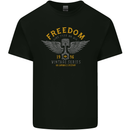 Freedom Vintage Motorcycle Motorbike Biker Mens Cotton T-Shirt Tee Top Black