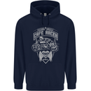 Freedom Wheels Cafe Racer Biker Motorcycle Childrens Kids Hoodie Navy Blue