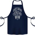 Freedom Wheels Cafe Racer Biker Motorcycle Cotton Apron 100% Organic Navy Blue