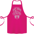 Freedom Wheels Cafe Racer Biker Motorcycle Cotton Apron 100% Organic Pink