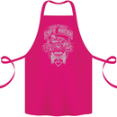Freedom Wheels Cafe Racer Biker Motorcycle Cotton Apron 100% Organic Pink