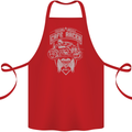 Freedom Wheels Cafe Racer Biker Motorcycle Cotton Apron 100% Organic Red