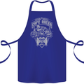 Freedom Wheels Cafe Racer Biker Motorcycle Cotton Apron 100% Organic Royal Blue
