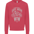 Freedom Wheels Cafe Racer Biker Motorcycle Kids Sweatshirt Jumper Heliconia