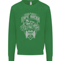 Freedom Wheels Cafe Racer Biker Motorcycle Kids Sweatshirt Jumper Irish Green