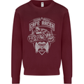 Freedom Wheels Cafe Racer Biker Motorcycle Kids Sweatshirt Jumper Maroon