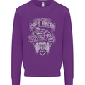 Freedom Wheels Cafe Racer Biker Motorcycle Kids Sweatshirt Jumper Purple