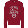 Freedom Wheels Cafe Racer Biker Motorcycle Kids Sweatshirt Jumper Red