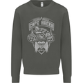 Freedom Wheels Cafe Racer Biker Motorcycle Kids Sweatshirt Jumper Storm Grey