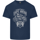 Freedom Wheels Cafe Racer Biker Motorcycle Kids T-Shirt Childrens Navy Blue