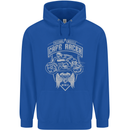 Freedom Wheels Cafe Racer Biker Motorcycle Mens 80% Cotton Hoodie Royal Blue