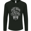 Freedom Wheels Cafe Racer Biker Motorcycle Mens Long Sleeve T-Shirt Black
