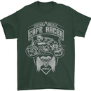 Freedom Wheels Cafe Racer Biker Motorcycle Mens T-Shirt Cotton Gildan Forest Green