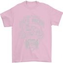Freedom Wheels Cafe Racer Biker Motorcycle Mens T-Shirt Cotton Gildan Light Pink