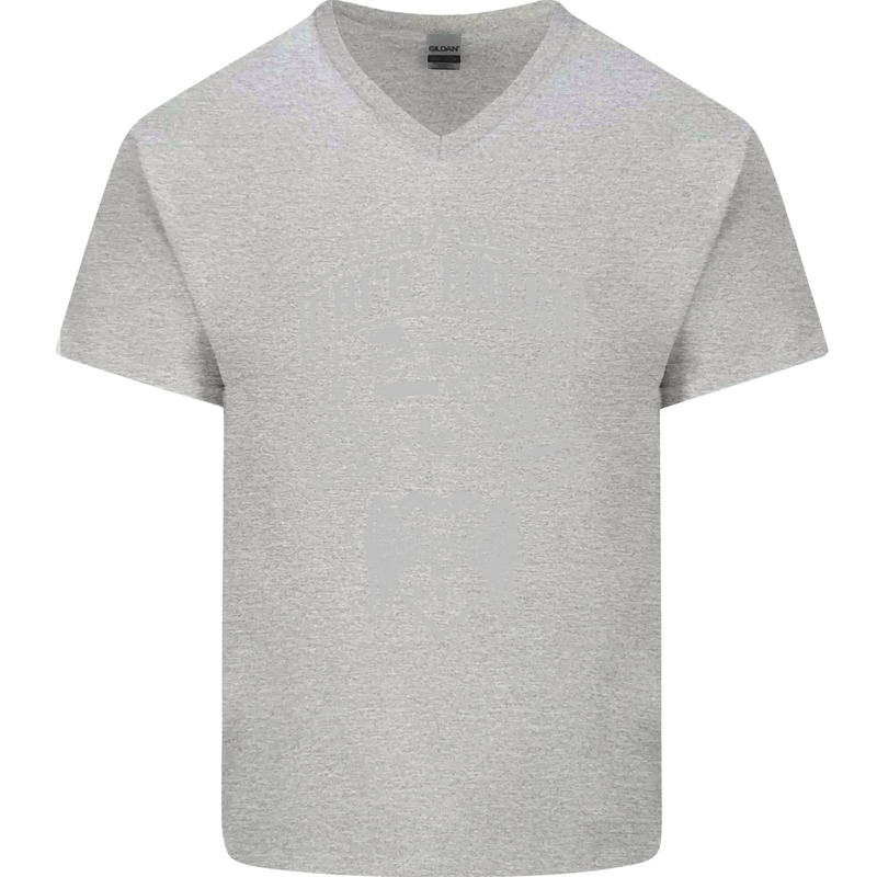 Freedom Wheels Cafe Racer Biker Motorcycle Mens V-Neck Cotton T-Shirt Sports Grey