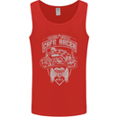 Freedom Wheels Cafe Racer Biker Motorcycle Mens Vest Tank Top Red
