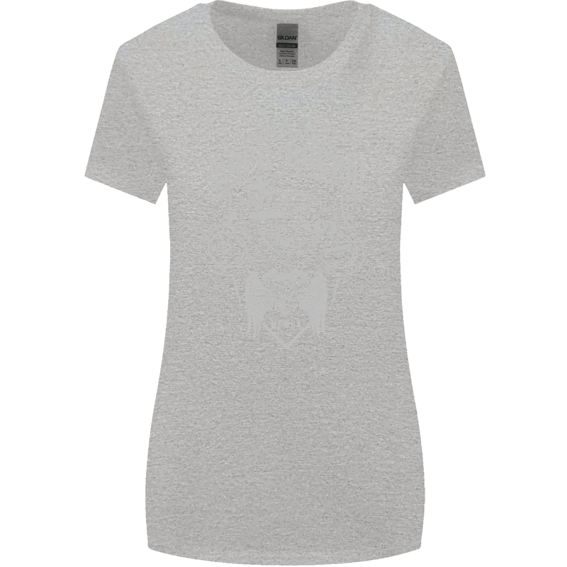 Freedom Wheels Cafe Racer Biker Motorcycle Womens Wider Cut T-Shirt Sports Grey