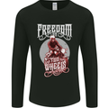 Freedom on Two Wheels Biker Motorbike Mens Long Sleeve T-Shirt Black
