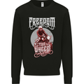 Freedom on Two Wheels Biker Motorbike Mens Sweatshirt Jumper Black