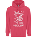 Freestyling Snowboarding Snowboard Childrens Kids Hoodie Heliconia