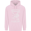 Freestyling Snowboarding Snowboard Childrens Kids Hoodie Light Pink