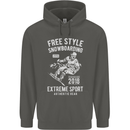 Freestyling Snowboarding Snowboard Childrens Kids Hoodie Storm Grey