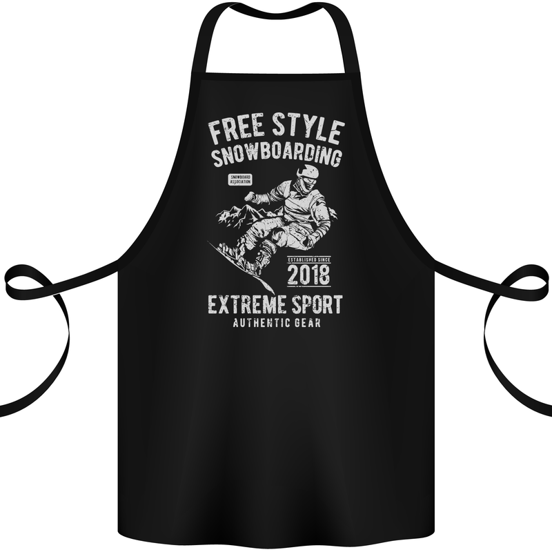 Freestyling Snowboarding Snowboard Cotton Apron 100% Organic Black