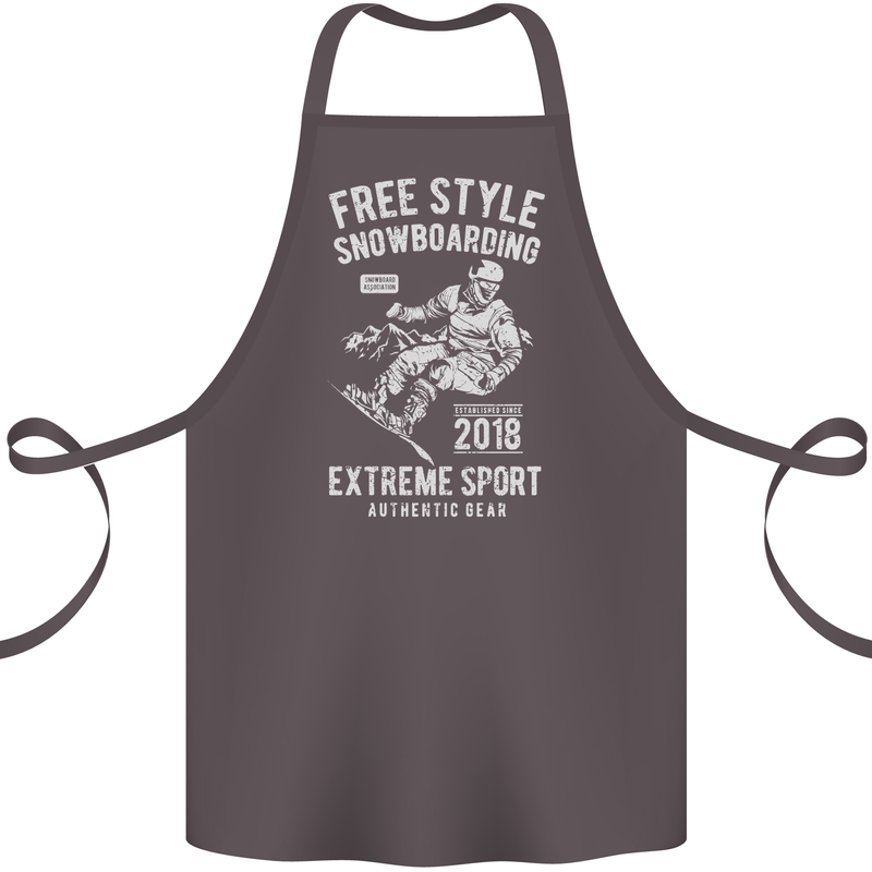 Freestyling Snowboarding Snowboard Cotton Apron 100% Organic Dark Grey