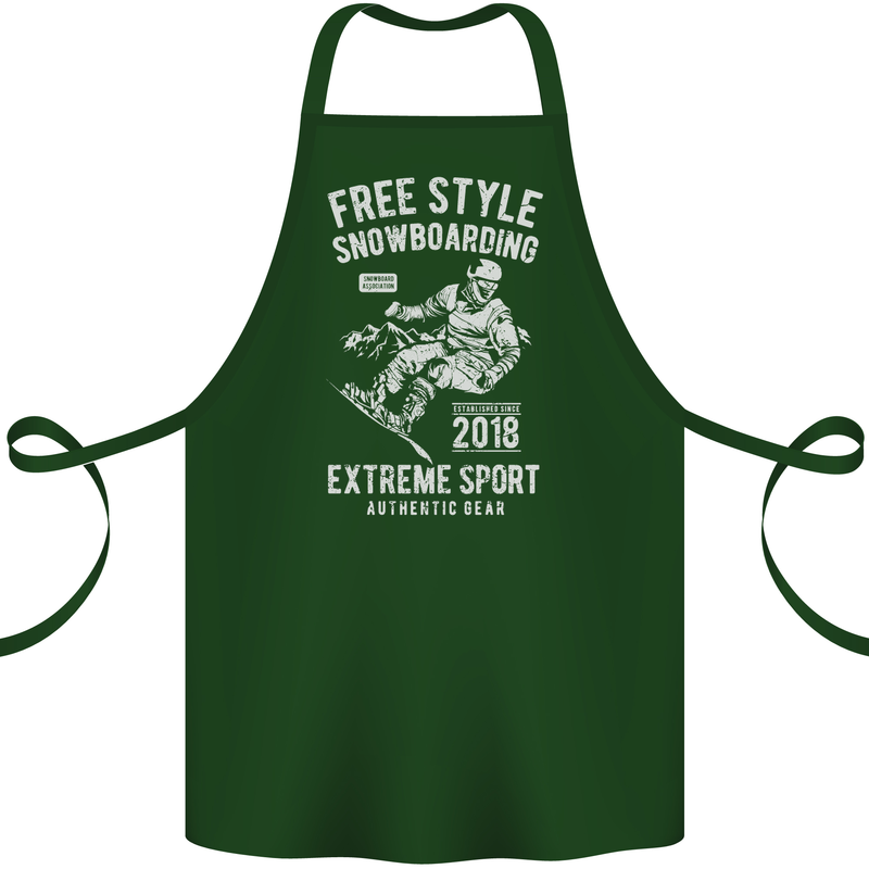 Freestyling Snowboarding Snowboard Cotton Apron 100% Organic Forest Green