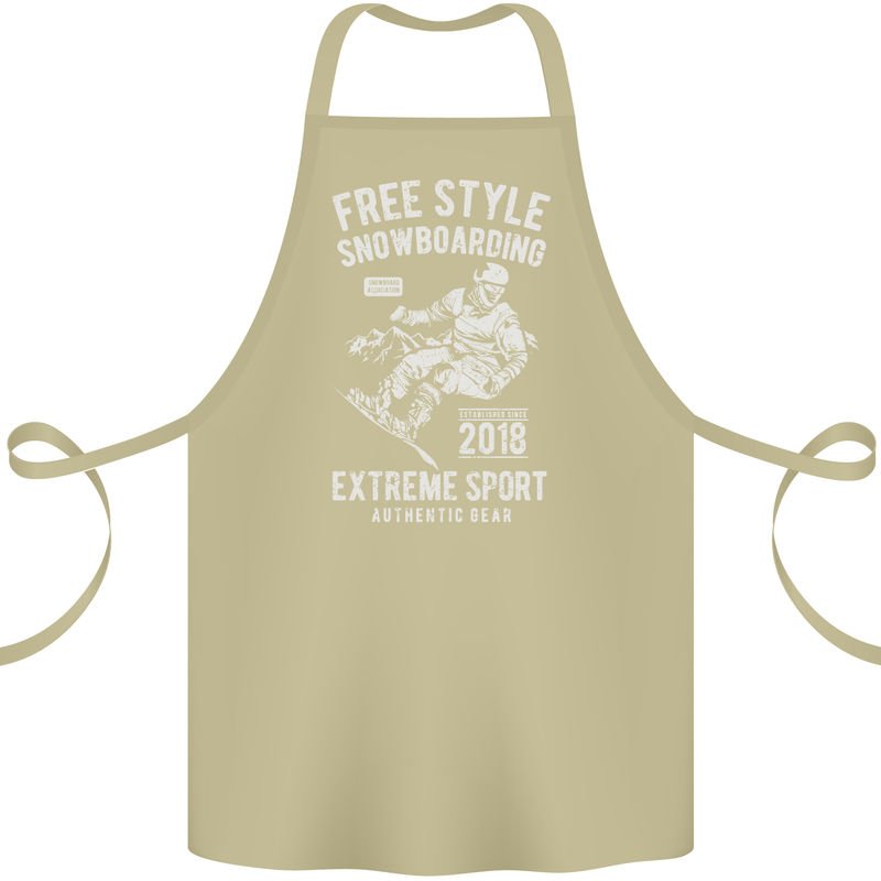 Freestyling Snowboarding Snowboard Cotton Apron 100% Organic Khaki