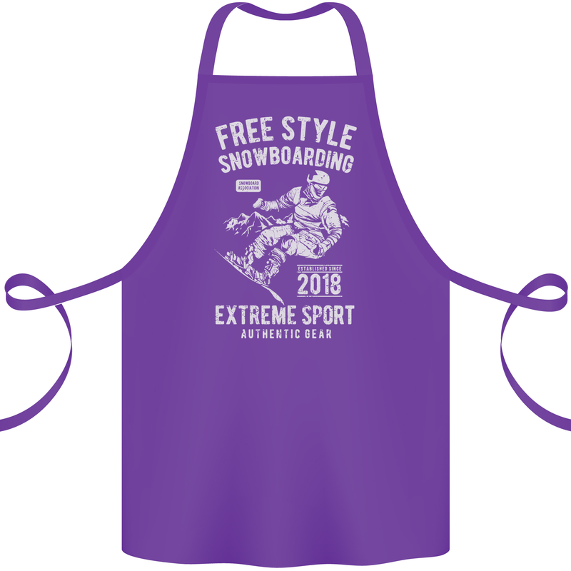Freestyling Snowboarding Snowboard Cotton Apron 100% Organic Purple